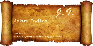 Jakus Indira névjegykártya